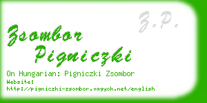 zsombor pigniczki business card